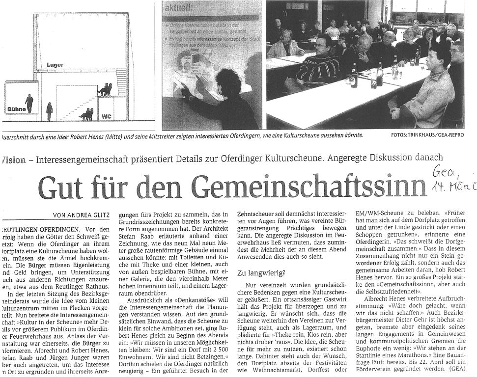 GEA - Reutlinger Generalanzeiger - Ausgabe vom 14. März 2009